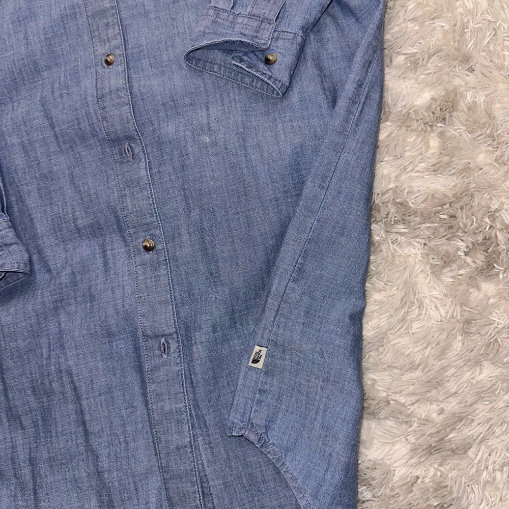 The North Face- Blue Denim Shirt Dress - Picture 7 of 7